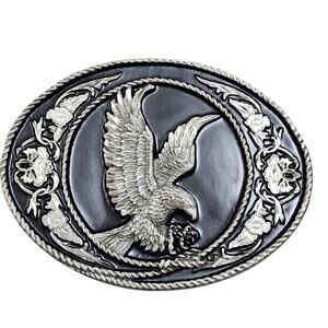 Flying Eagle Belt Buckle G-5 1991 Pewter Oregon USA Siskiyou Buckle Co. Inc Vtg
